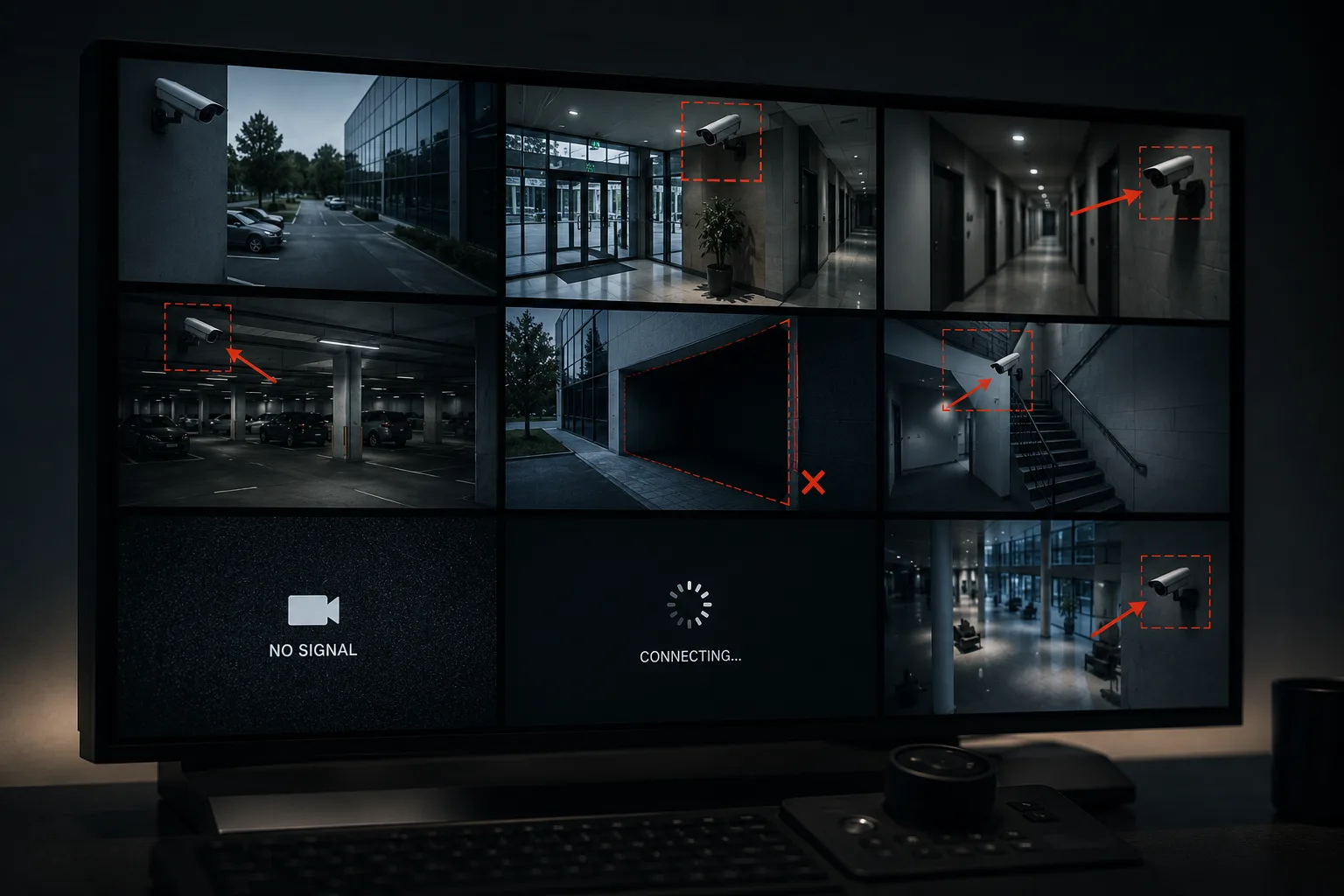 CCTV security camera coverage gaps